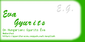 eva gyurits business card